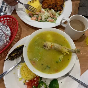 Caldo de gallina  is so delicious and excelente service  I love this place