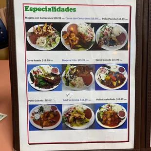 Especialidades.
