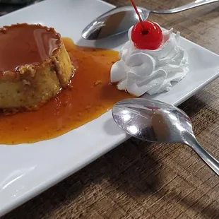 Pistacho flan