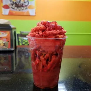 come try are new Hot Cheetos  Crush! it&apos;s not anywhere up on the menu, but just ask for it! y&apos;all won&apos;t regret it!