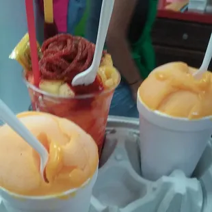 Natural mango icecream and a mangonada