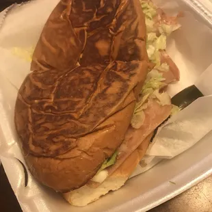 Pork head cheese torta