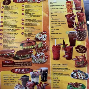 Full menu