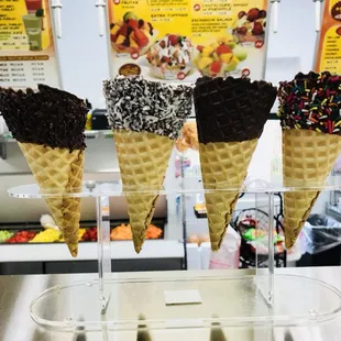 Double waffle cones!!