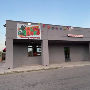 the front of the restaurant