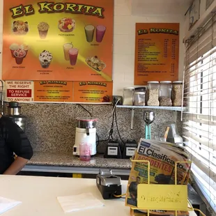 a man sitting at a counter
