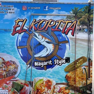 a food truck advertising a restaurant