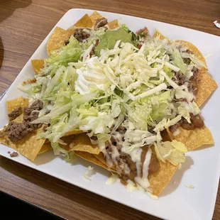 Ground Beef Loaded Nachos... tip: add some Queso Sauce and salsa! So good!