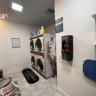 a washer and dryer