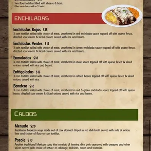 Food menu