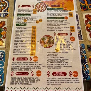 Menu front