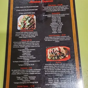 Menu pagina 2