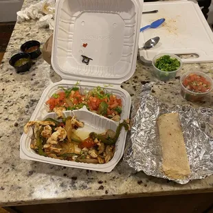 Chicken Fajita with hard sharp piece of plastic I choked on from delivery on GrubHub Monday 01/24/2022