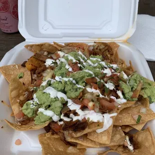 Pastor deluxe nachos