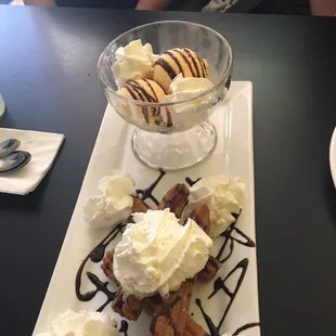 Churros and Ice Cream. Excellent as usual.