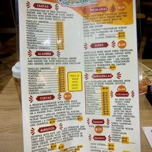 El Limon Menu