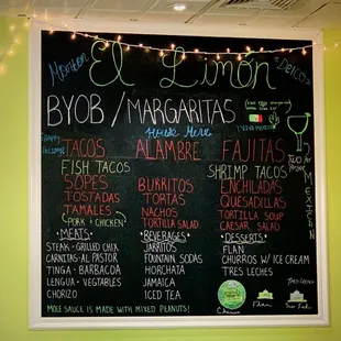 Wall menu