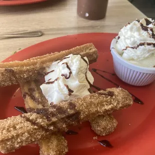 Churros and ice cream