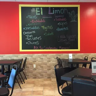 tables and chairs in a restaurant