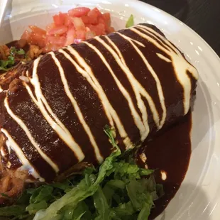 Steak Burrito with Mole sauce