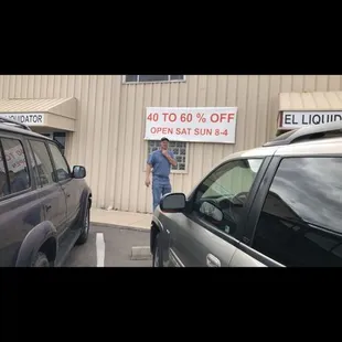 Outside of El Liquidator, Tucson, AZ