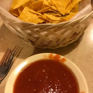 Yummy salsa and chips