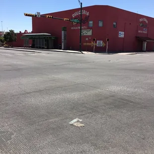 the corner of an empty street