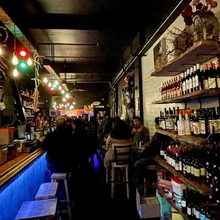 Inside area. Intimate, cozy, awesome lighting