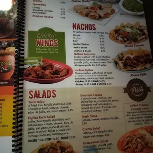 menu, tacos