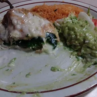 My poblano after. It was huge!