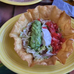 The shrinking Taco Salad...not a lunch size and definitely not worth $15.