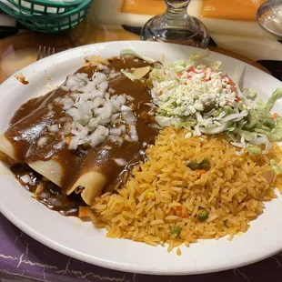 Enchilada Entree with Mole Sauce