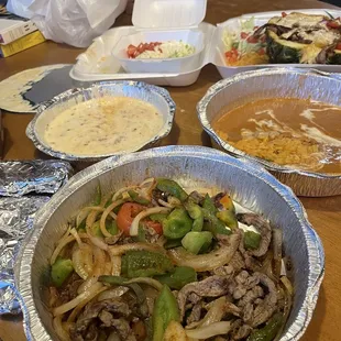 Steak fajitas