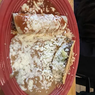 Combo #6 Enchiladas and Taco