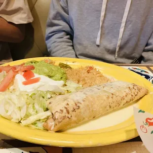 a plate of food on a table