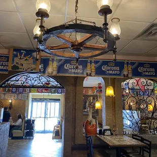 Check out the lights! Cool huh? Looks like an old wagon wheel