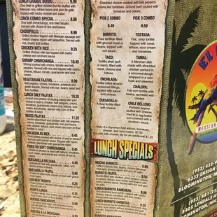Lunch specials