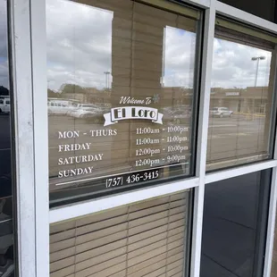 Restaurant Hours