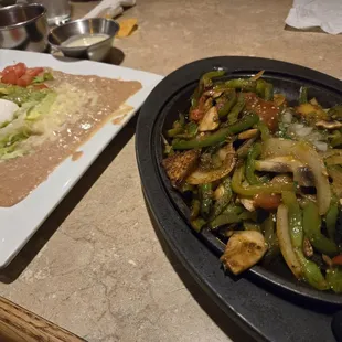 Veggie fajitas