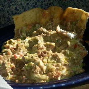 This is the beef taco SALAD!  Gross!
