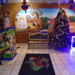 View inside the front entry.