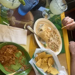 Burrito Chipotle  Side of Rice and Beans Margarita