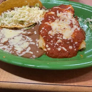 Chicken parm? No, but probably closer to chicken parm than real Mexican food.