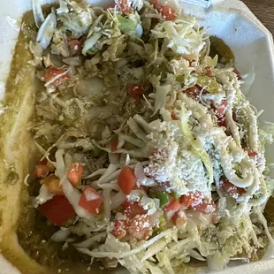 Enchiladas verde $12.99 -- so good but also very spicy