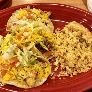Chicken and Beef Tacos with Rice
