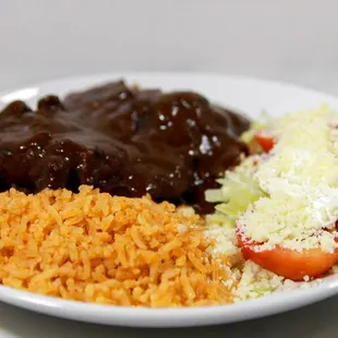 a plate of mexican food