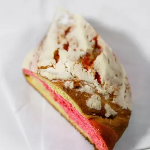 a piece of cake on a piece of paper