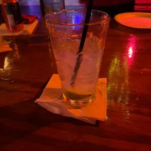 a drink in a glass with a straw