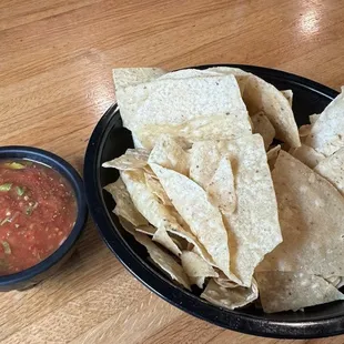 First order of chips and salsa is complimentary