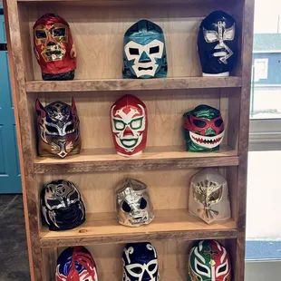 Masks on display